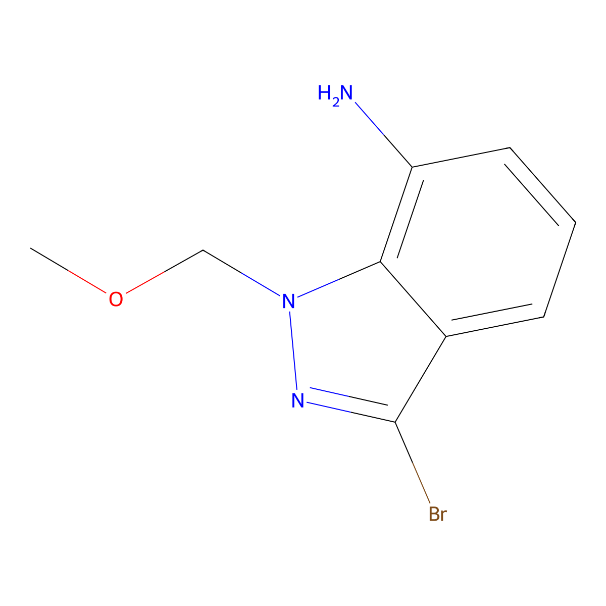 3-bromo-1-(methoxymethyl)-1H-indazol-7-amine molecular structure, CAS 2375269-85-3