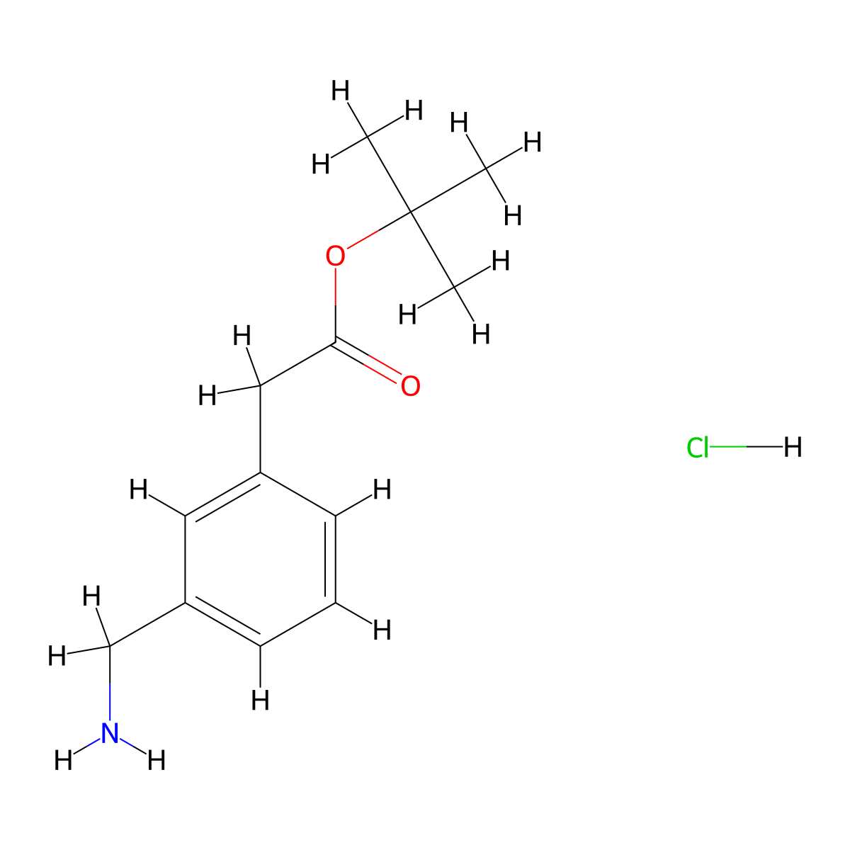 Tert-butyl 2-[3-(aminomethyl)phenyl]acetate hydrochloride molecular structure, CAS 2375269-89-7