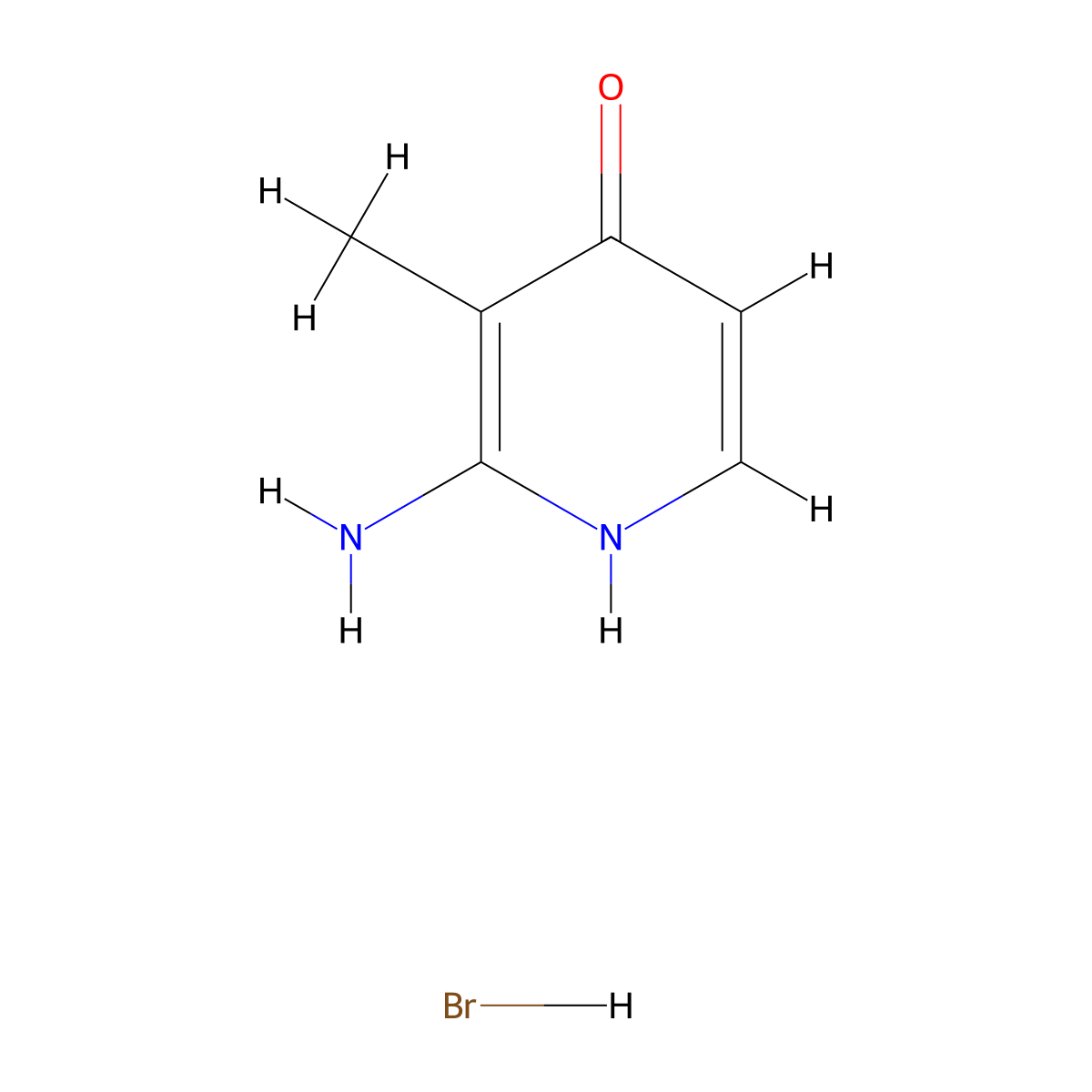 2-Amino-3-methylpyridin-4-olhydrobromide molecular structure, CAS 2375269-91-1