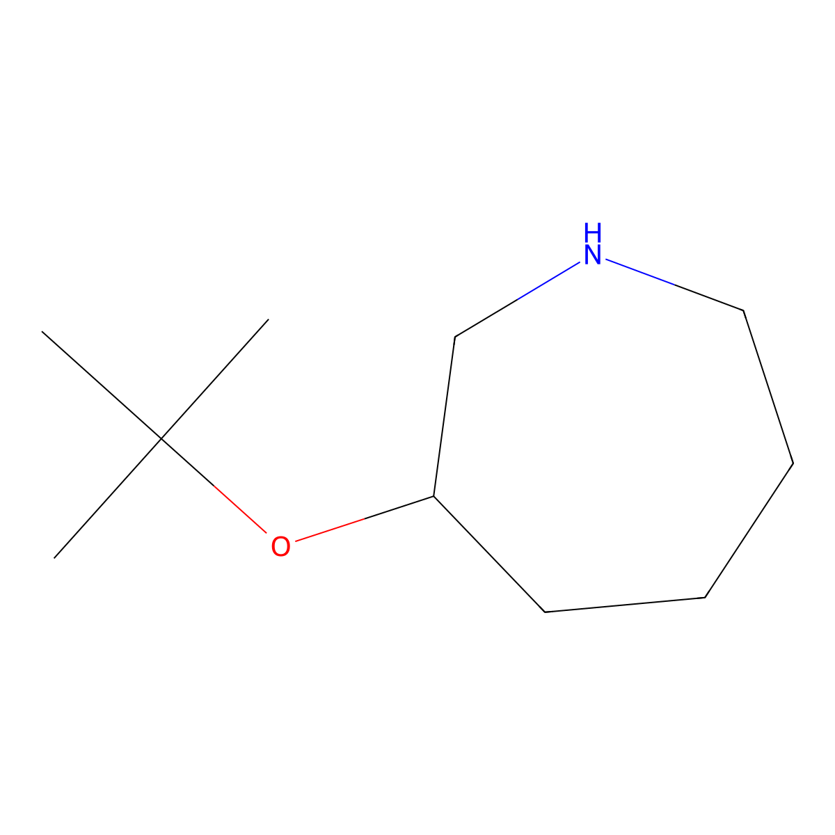 3-(Tert-butoxy)azepane molecular structure, CAS 2375269-92-2