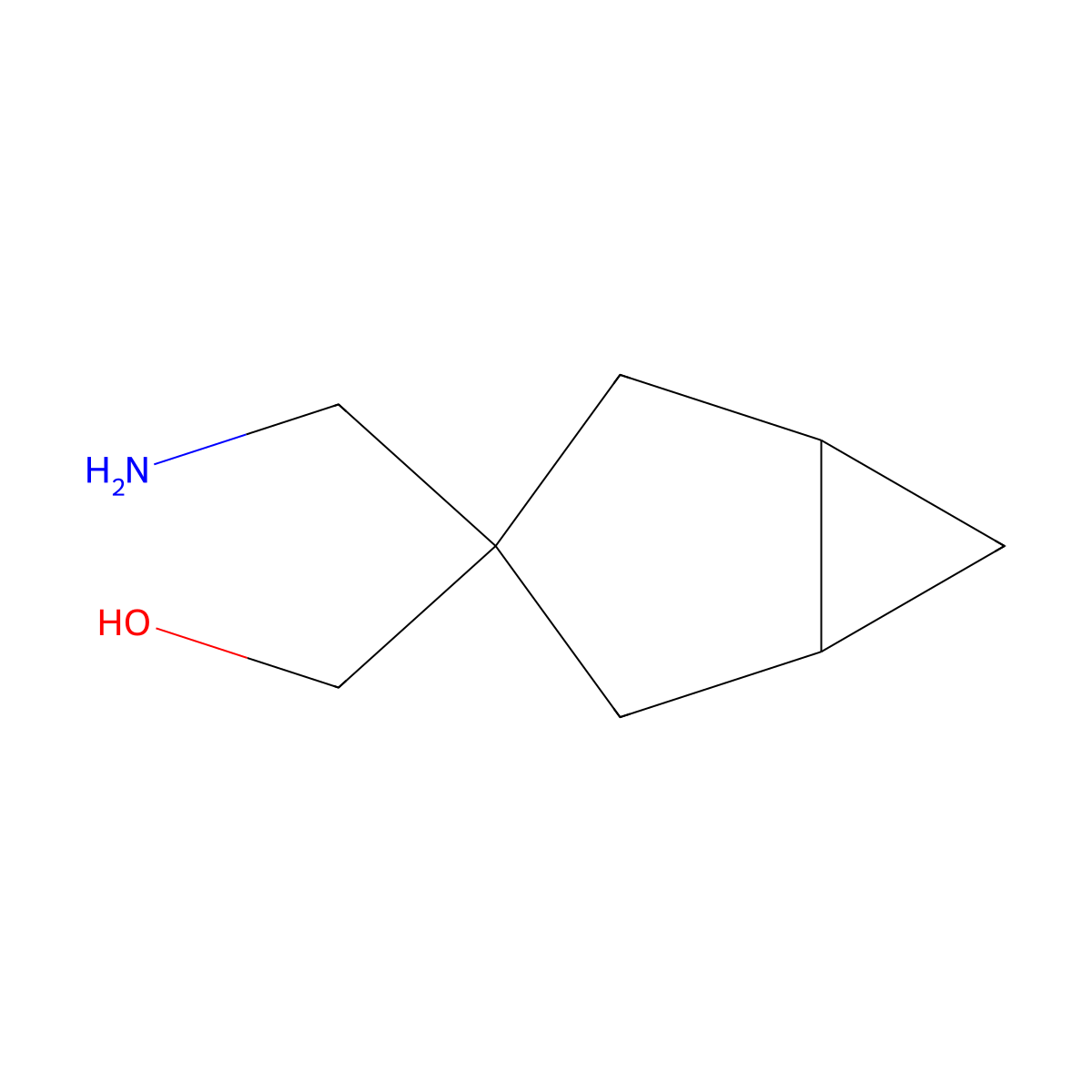(3-(Aminomethyl)bicyclo(3.1.0)hexan-3-yl)methanol molecular structure, CAS 2375269-95-5