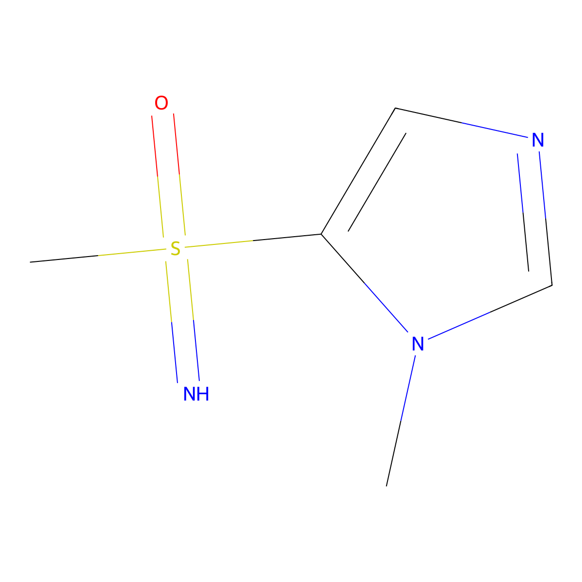 imino(methyl)(1-methyl-1H-imidazol-5-yl)-lambda6-sulfanone molecular structure, CAS 2375270-25-8