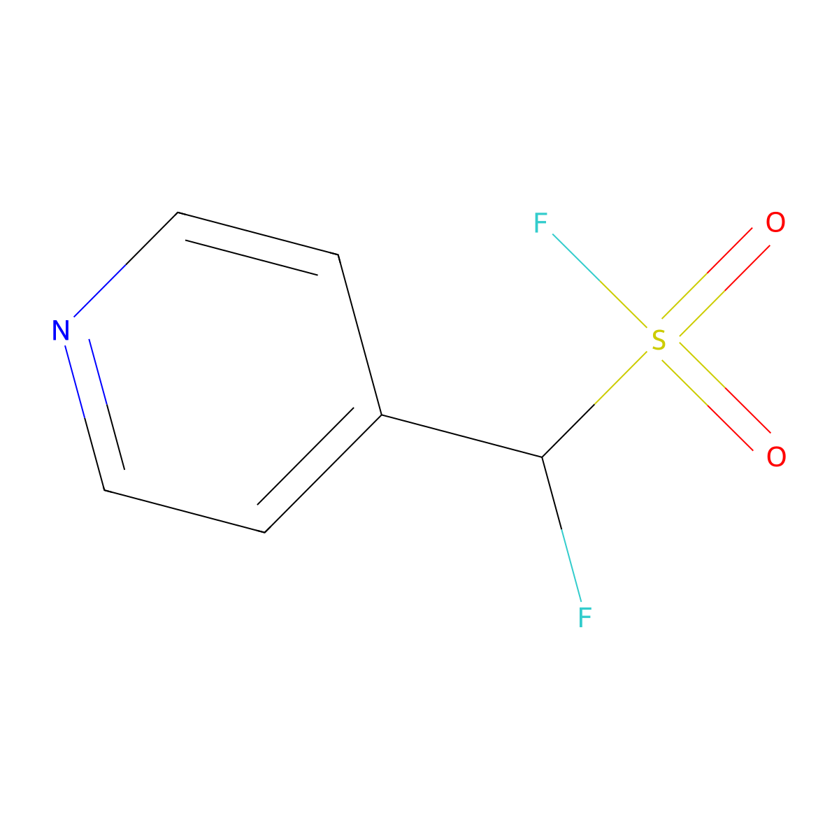 Fluoro(pyridin-4-yl)methanesulfonyl fluoride molecular structure, CAS 2375270-27-0