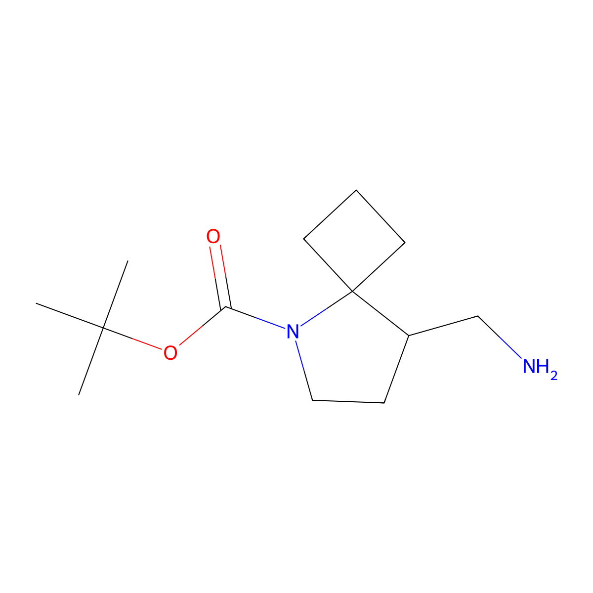 Tert-butyl 8-(aminomethyl)-5-azaspiro[3.4]octane-5-carboxylate molecular structure, CAS 2375270-29-2