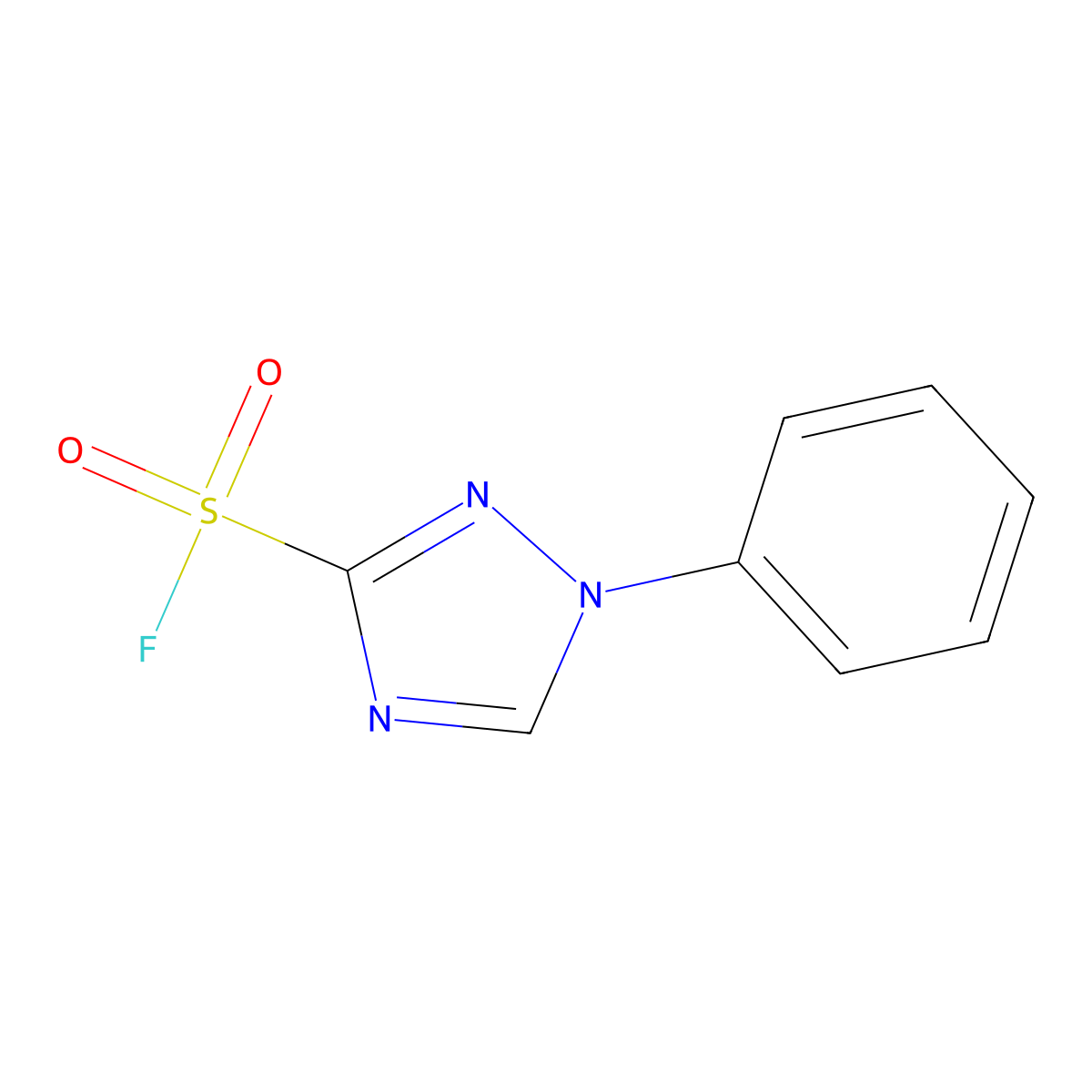 1-phenyl-1H-1,2,4-triazole-3-sulfonyl fluoride molecular structure, CAS 2375270-34-9