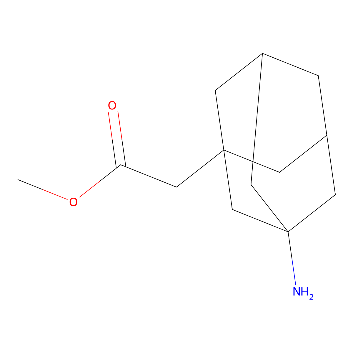 Methyl 2-(3-aminoadamantan-1-yl)acetate molecular structure, CAS 2375270-43-0