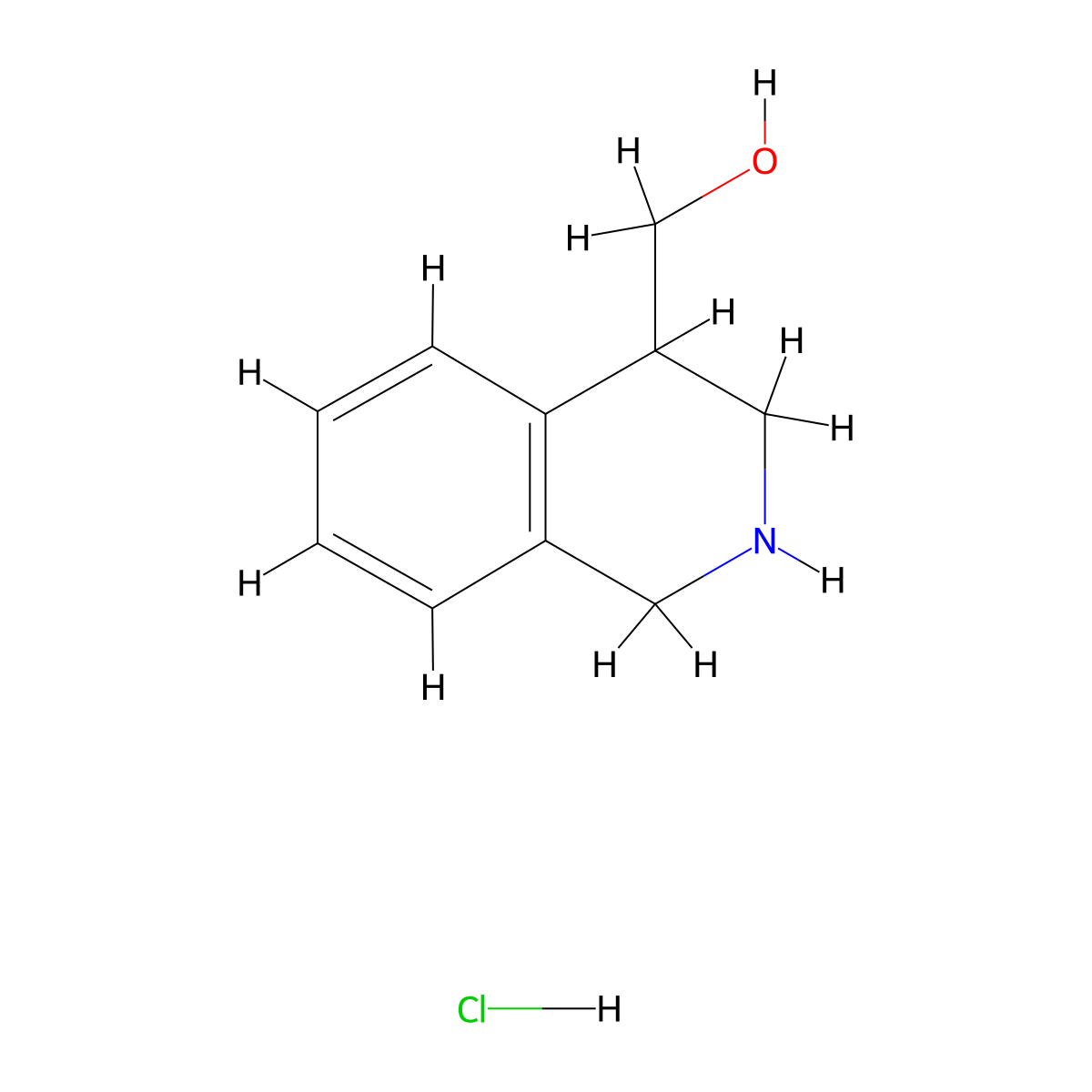 (1,2,3,4-Tetrahydroisoquinolin-4-yl)methanol hydrochloride molecular structure, CAS 2375270-45-2