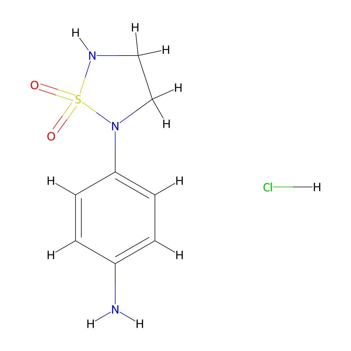 2-(4-Aminophenyl)-1lambda6,2,5-thiadiazolidine-1,1-dione hydrochloride molecular structure, CAS 2375270-48-5
