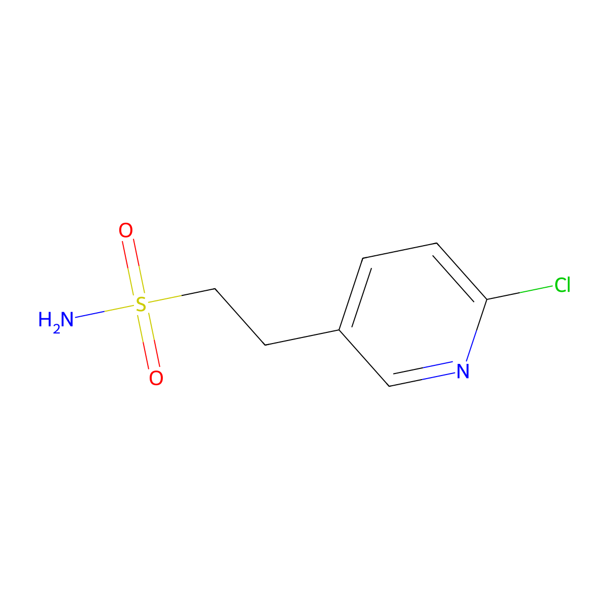 2-(6-Chloropyridin-3-yl)ethane-1-sulfonamide molecular structure, CAS 2375270-60-1