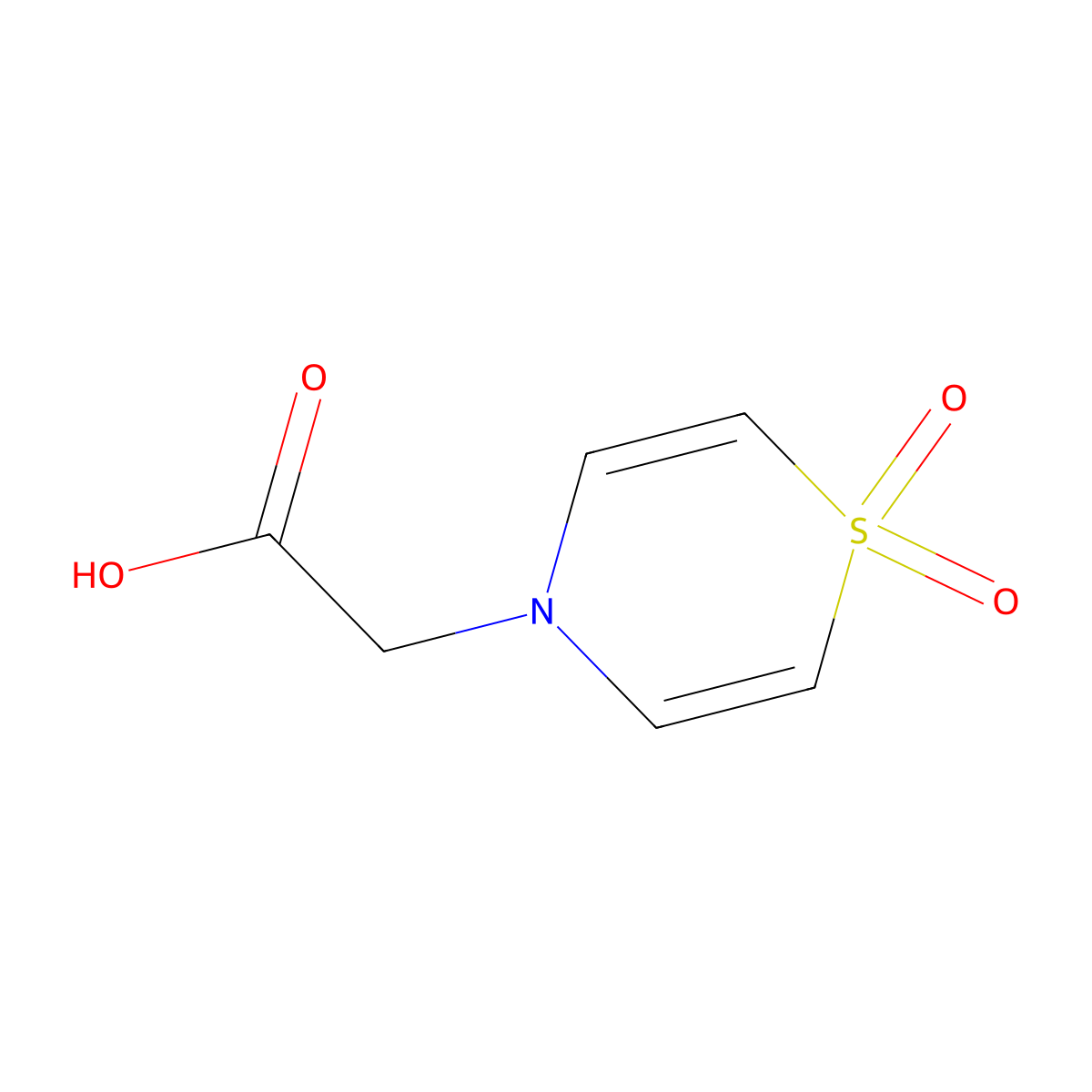 2-(1,1-Dioxo-1,4-thiazin-4-yl)acetic acid molecular structure, CAS 2375270-63-4