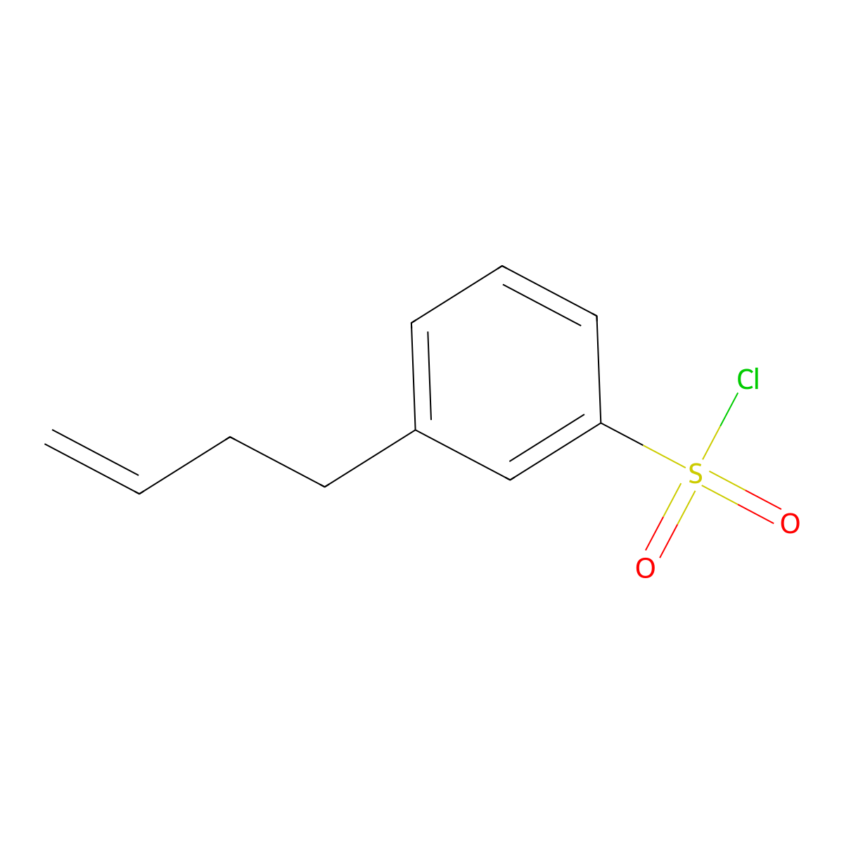 3-(But-3-en-1-yl)benzene-1-sulfonyl chloride molecular structure, CAS 2375270-90-7