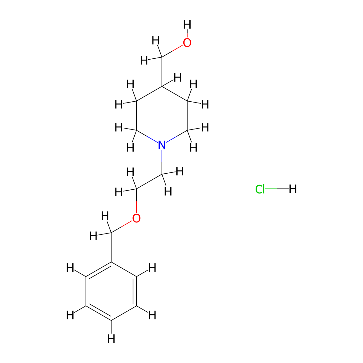 {1-[2-(Benzyloxy)ethyl]piperidin-4-yl}methanol hydrochloride molecular structure, CAS 2375270-95-2