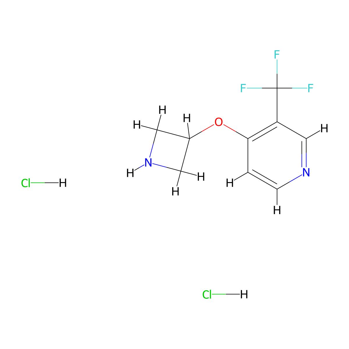 4-(Azetidin-3-yloxy)-3-(trifluoromethyl)pyridine dihydrochloride molecular structure, CAS 2375271-00-2