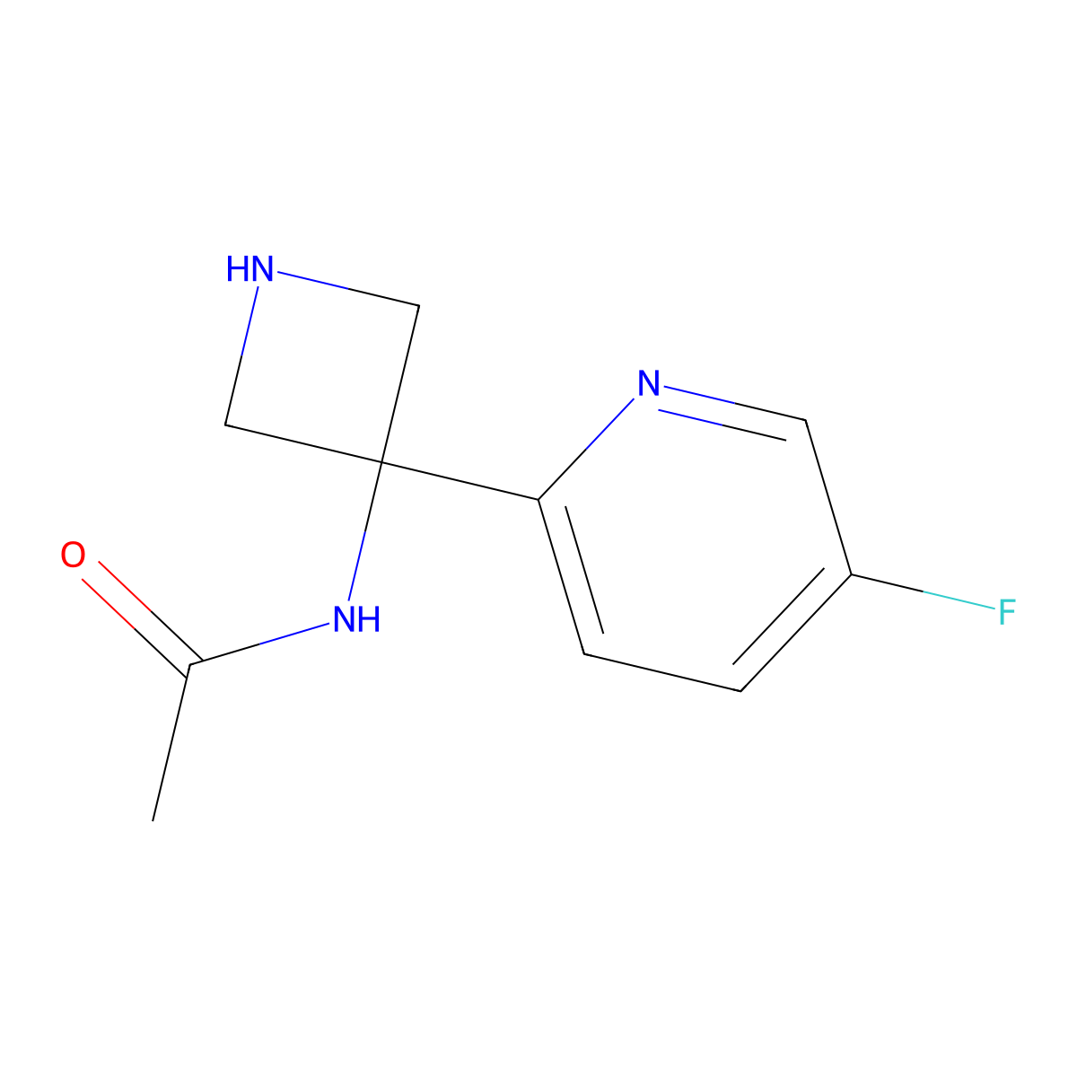 N-[3-(5-fluoropyridin-2-yl)azetidin-3-yl]acetamide molecular structure, CAS 2375271-04-6