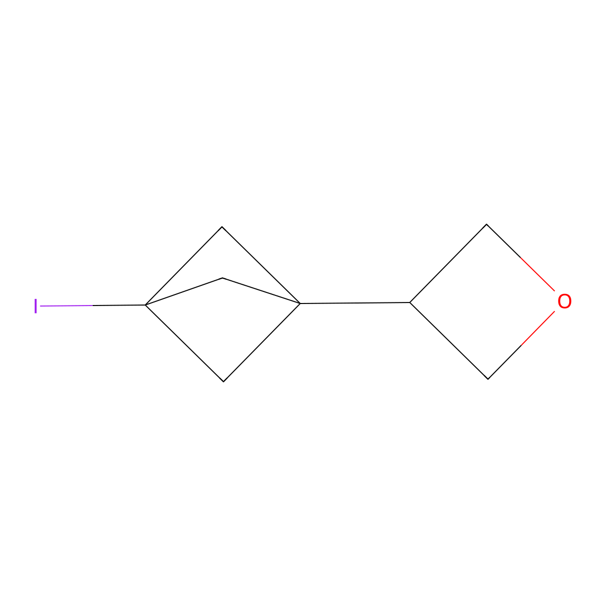 3-{3-Iodobicyclo[1.1.1]pentan-1-yl}oxetane molecular structure, CAS 2375271-09-1