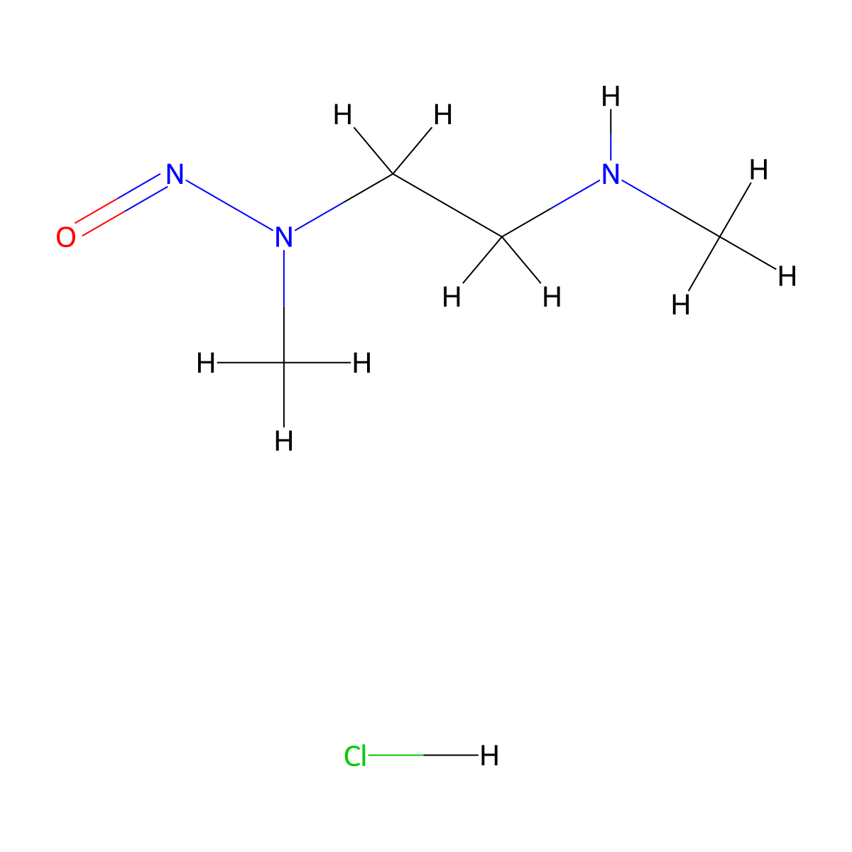 Methyl[2-(methylamino)ethyl]nitrosoamine hydrochloride molecular structure, CAS 2375271-12-6