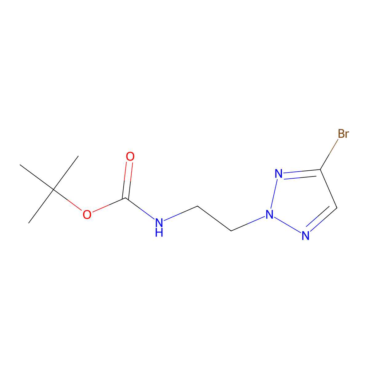 tert-butyl N-(2-(4-bromo-2H-1,2,3-triazol-2-yl)ethyl)carbamate molecular structure, CAS 2375271-21-7
