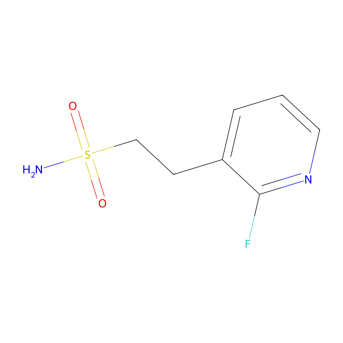 2-(2-Fluoropyridin-3-yl)ethane-1-sulfonamide molecular structure, CAS 2375271-31-9