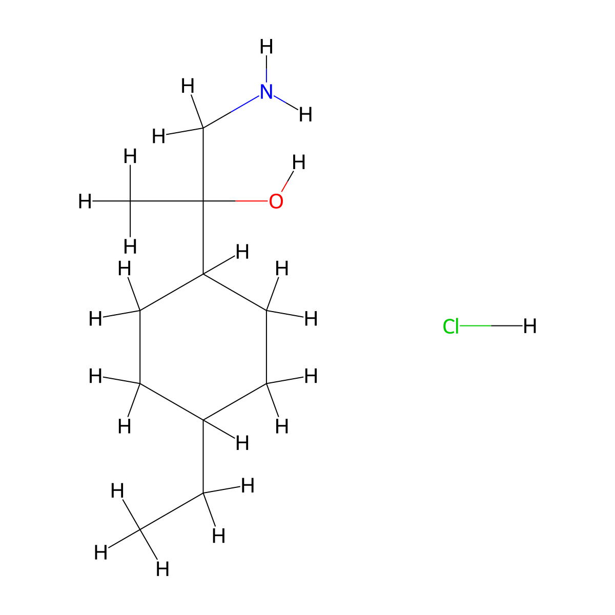1-Amino-2-(4-ethylcyclohexyl)propan-2-ol hydrochloride molecular structure, CAS 2375271-43-3