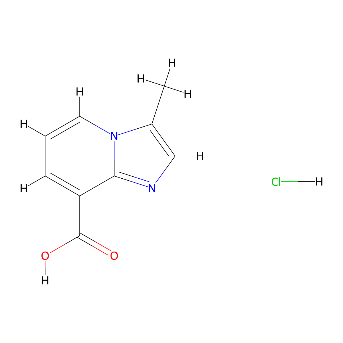 3-Methylimidazo[1,2-a]pyridine-8-carboxylic acid hydrochloride molecular structure, CAS 2375271-46-6