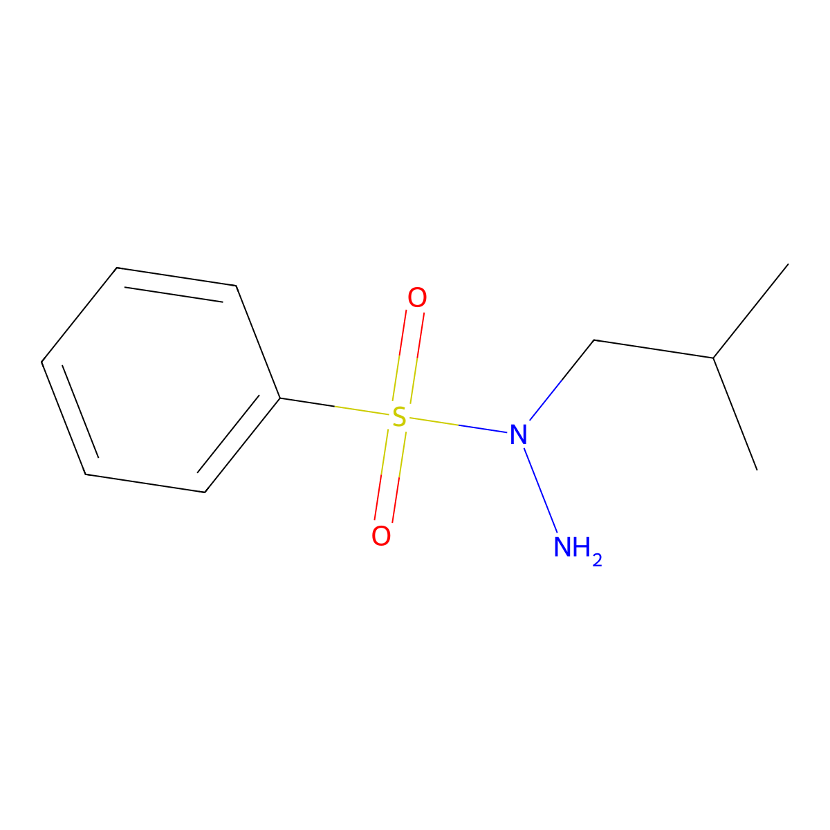 N-(2-Methylpropyl)benzenesulfonohydrazide molecular structure, CAS 2375271-53-5