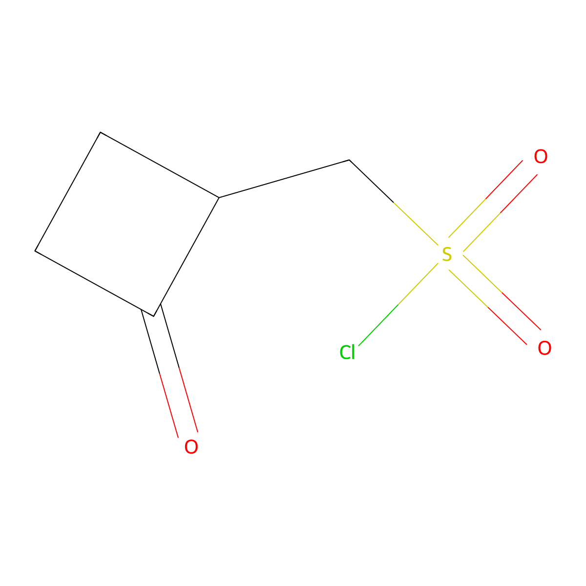 (2-Oxocyclobutyl)methanesulfonyl chloride molecular structure, CAS 2375272-86-7