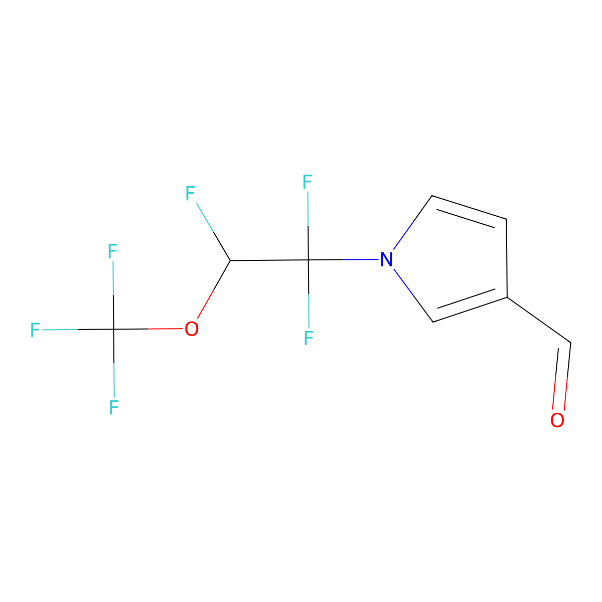 1-[1,1,2-trifluoro-2-(trifluoromethoxy)ethyl]-1H-pyrrole-3-carbaldehyde molecular structure, CAS 2375272-98-1