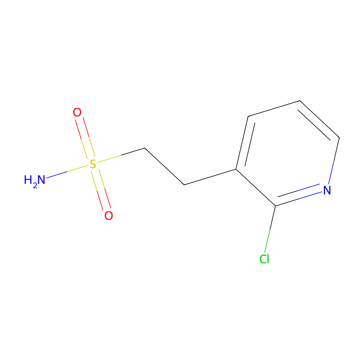 2-(2-Chloropyridin-3-yl)ethane-1-sulfonamide molecular structure, CAS 2375273-03-1