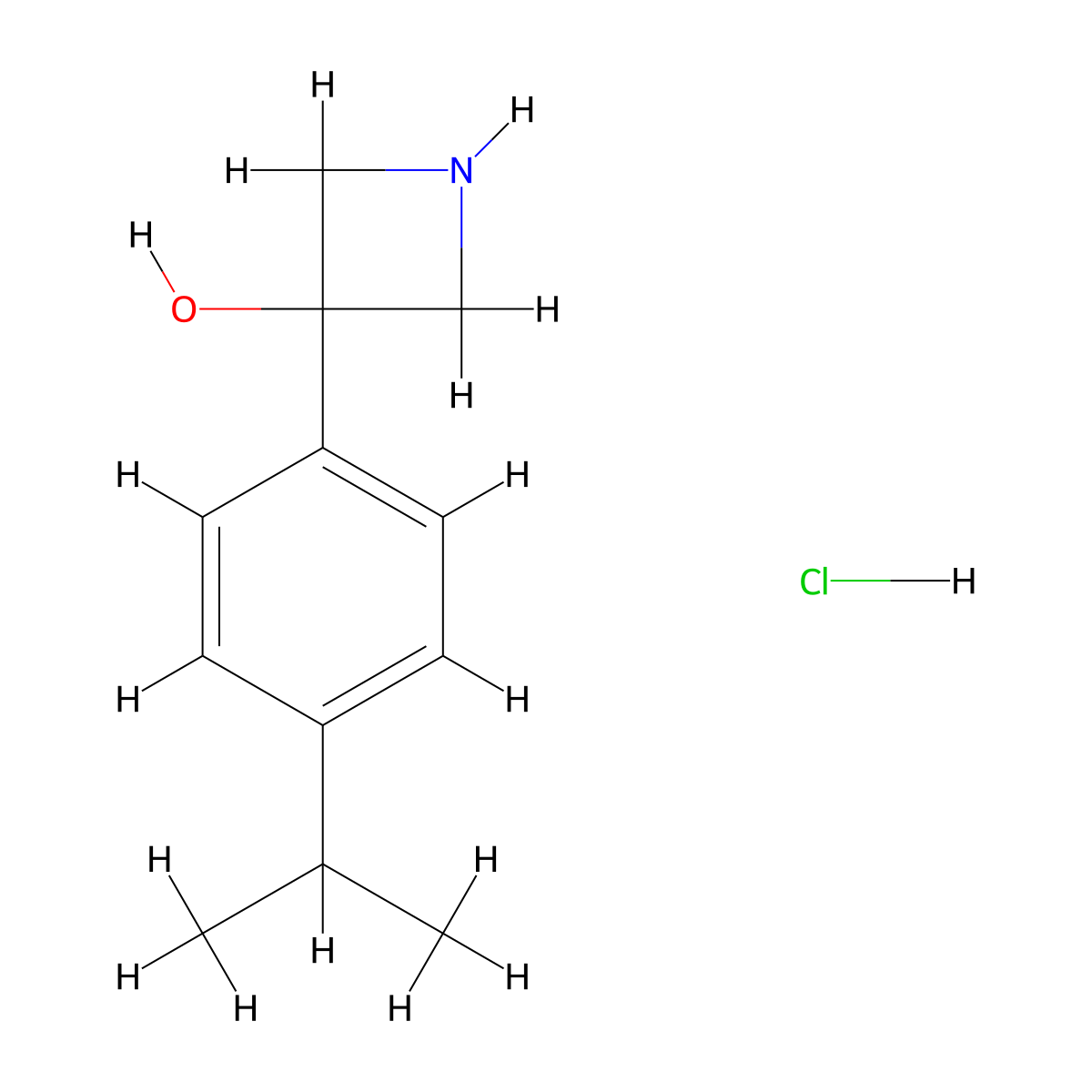 3-(4-(Propan-2-yl)phenyl)azetidin-3-ol hydrochloride molecular structure, CAS 2375273-17-7
