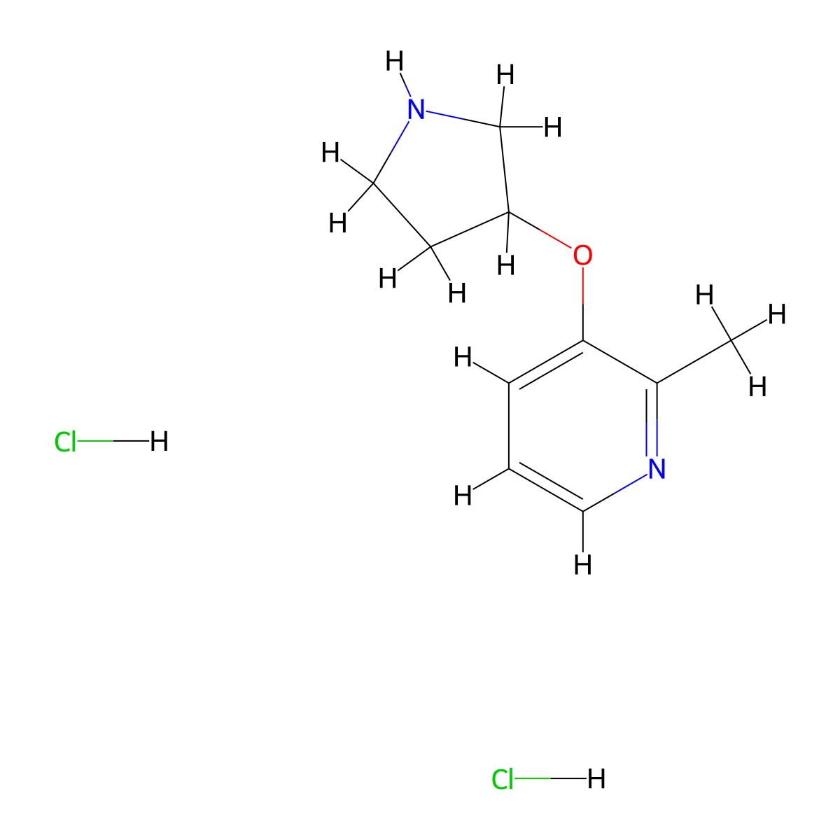 2-Methyl-3-(pyrrolidin-3-yloxy)pyridine dihydrochloride molecular structure, CAS 2375273-20-2