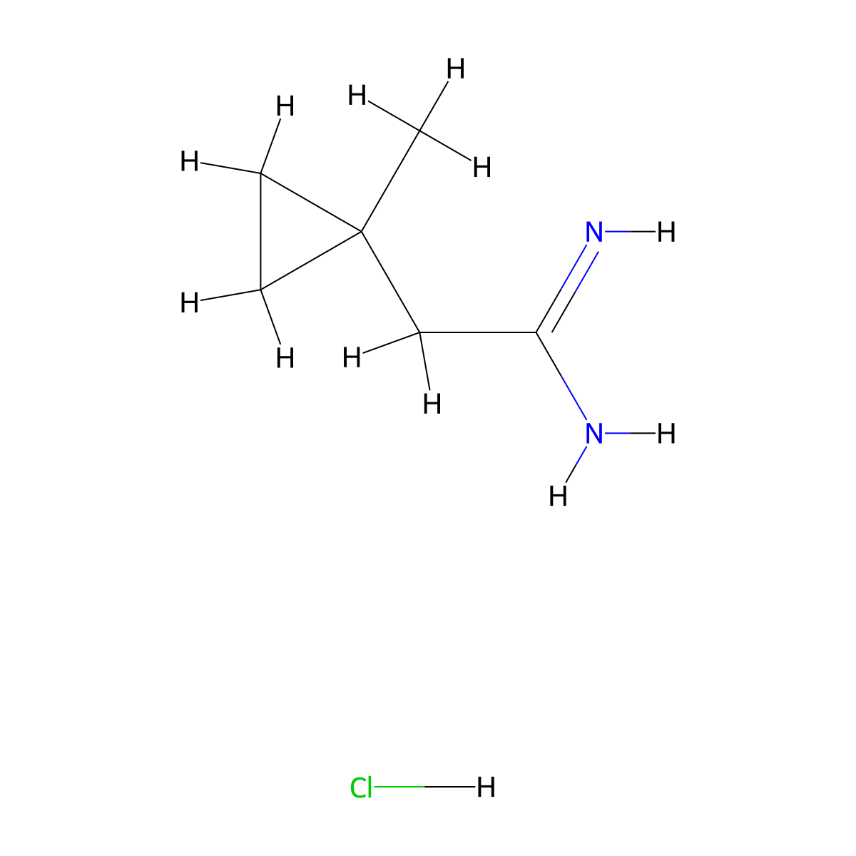 2-(1-Methylcyclopropyl)ethanimidamide hydrochloride molecular structure, CAS 2375273-21-3