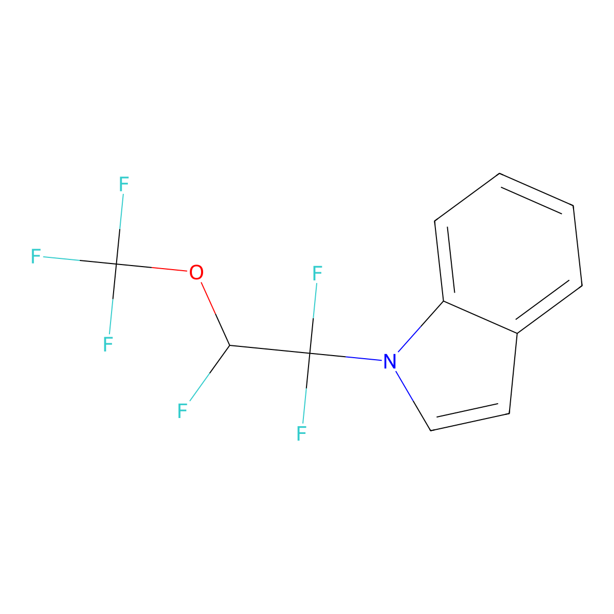 1-[1,1,2-trifluoro-2-(trifluoromethoxy)ethyl]-1H-indole molecular structure, CAS 2375273-23-5
