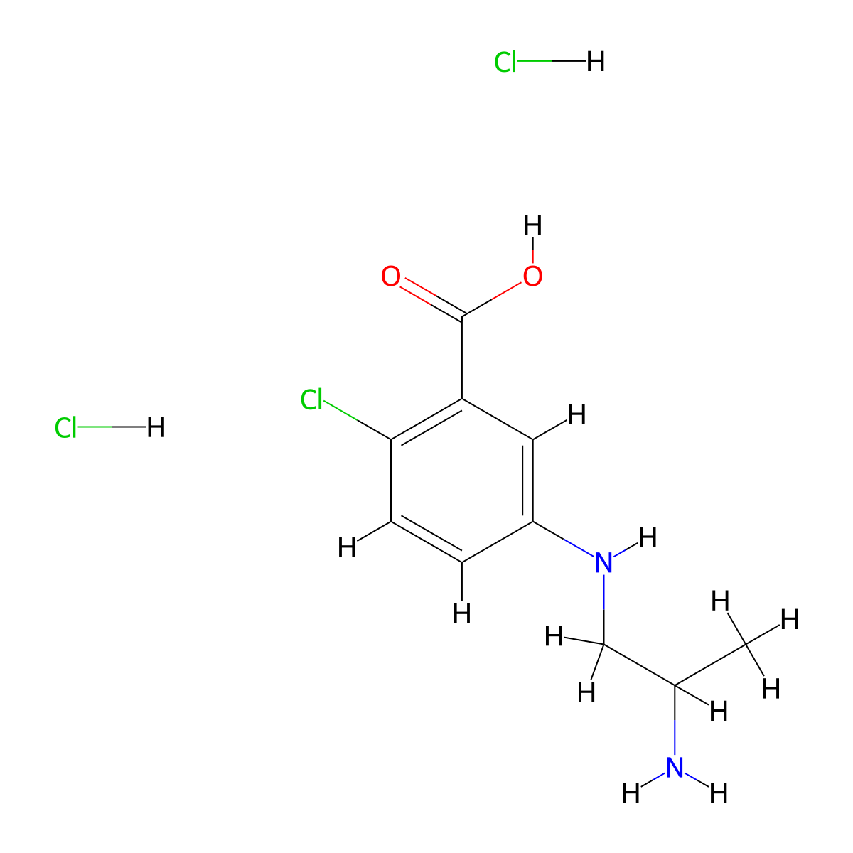 5-[(2-Aminopropyl)amino]-2-chlorobenzoic acid dihydrochloride molecular structure, CAS 2375273-27-9