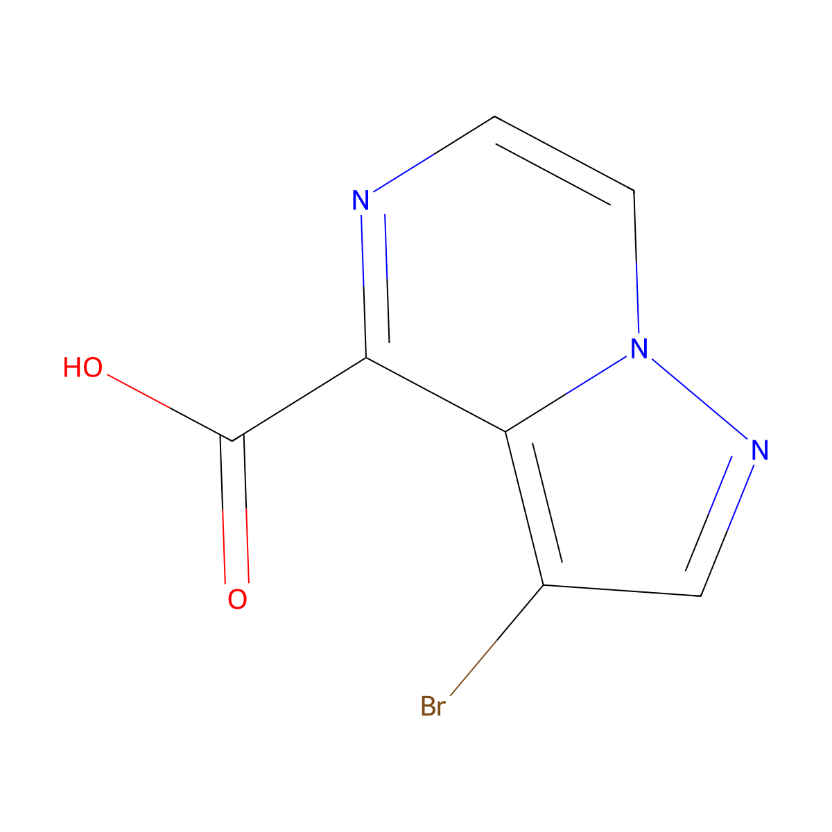 3-Bromopyrazolo[1,5-a]pyrazine-4-carboxylic acid molecular structure, CAS 2375273-29-1