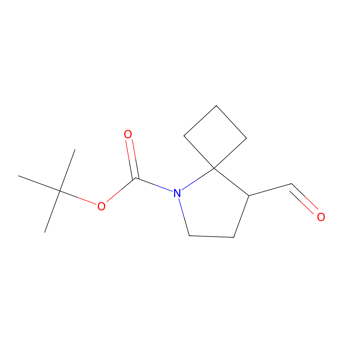 Tert-butyl 8-formyl-5-azaspiro[3.4]octane-5-carboxylate molecular structure, CAS 2375273-38-2
