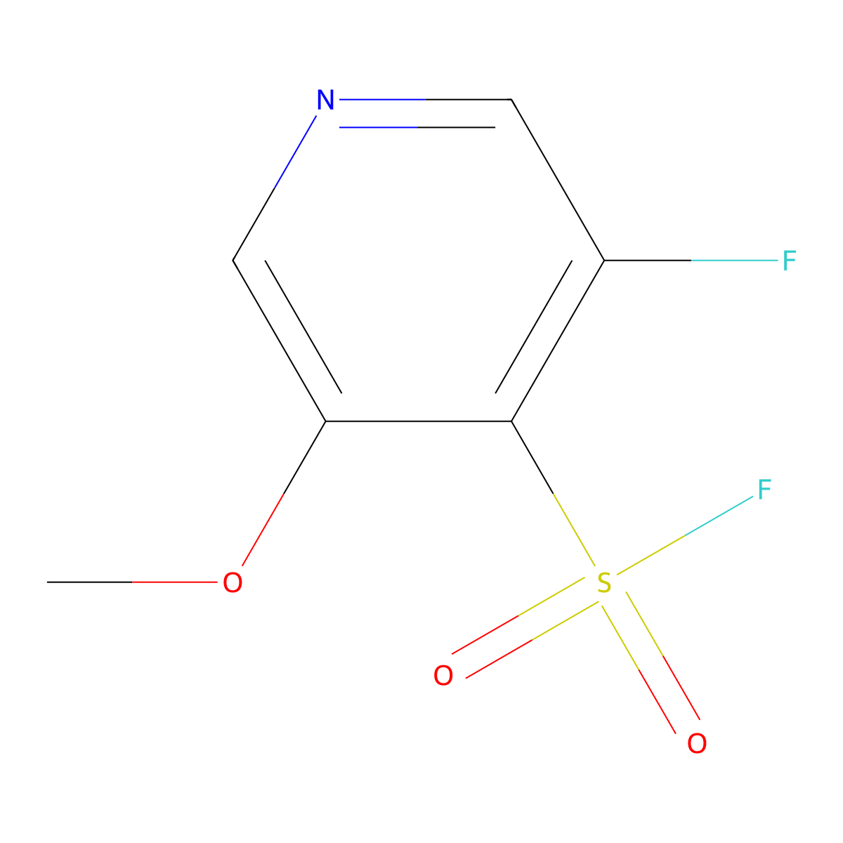 3-Fluoro-5-methoxypyridine-4-sulfonylfluoride molecular structure, CAS 2375273-39-3