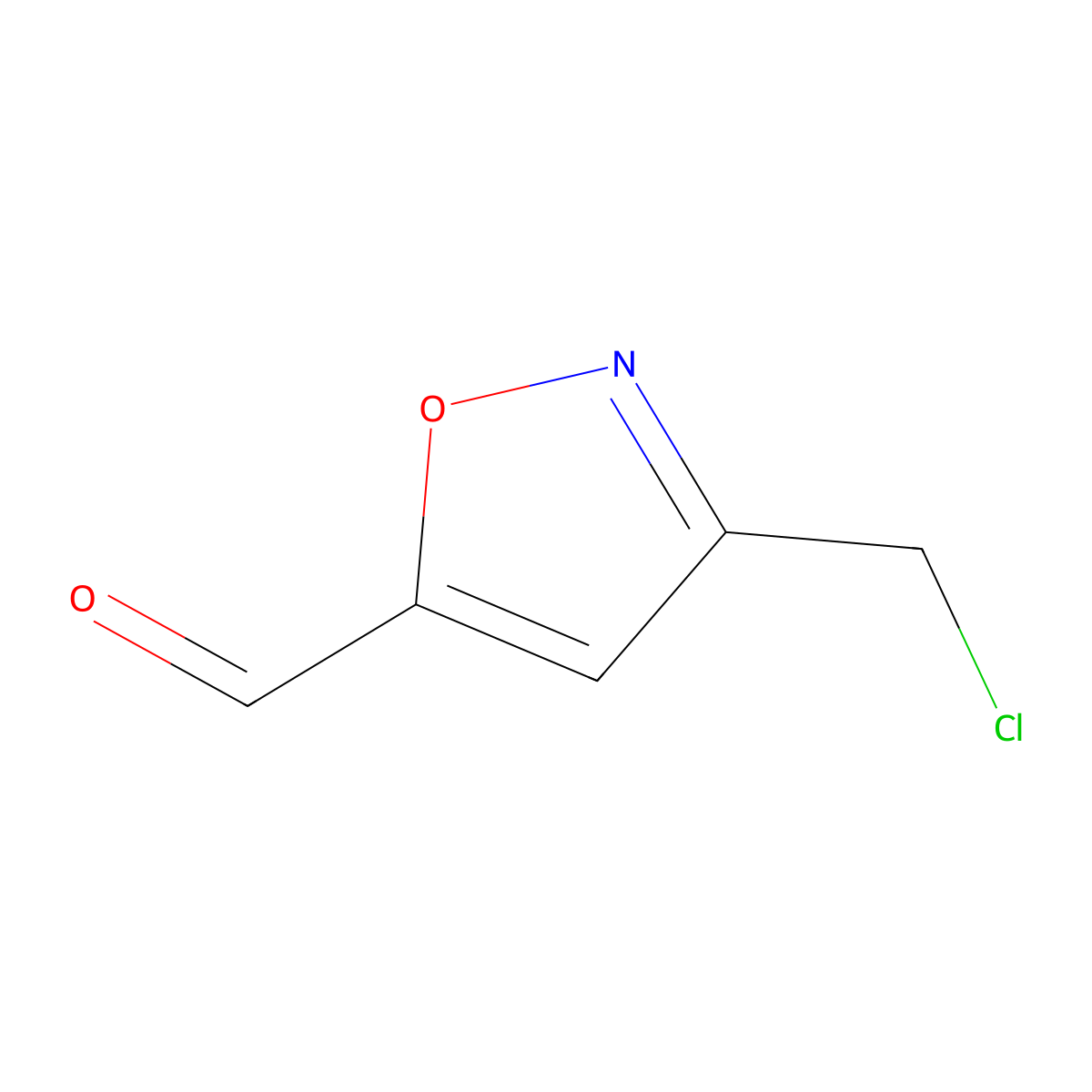 3-(Chloromethyl)-1,2-oxazole-5-carbaldehyde molecular structure, CAS 2375273-40-6