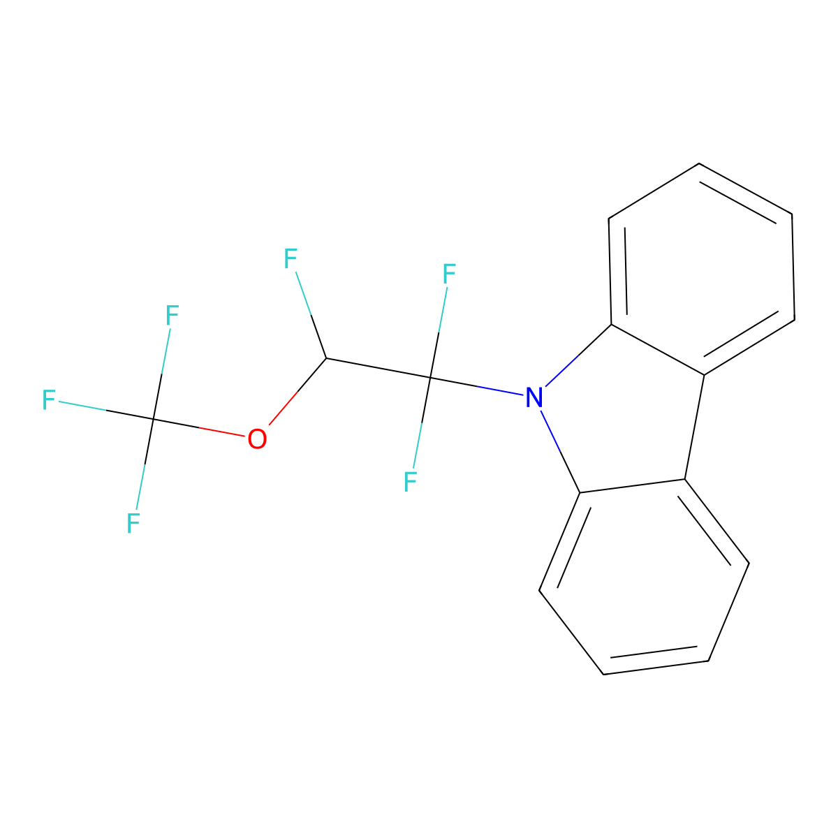 9-[1,1,2-trifluoro-2-(trifluoromethoxy)ethyl]-9H-carbazole molecular structure, CAS 2375273-48-4