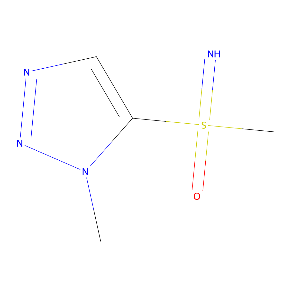 S-Methyl-S-(1-methyl-1H-1,2,3-triazol-5-yl)sulfoximine molecular structure, CAS 2375273-52-0