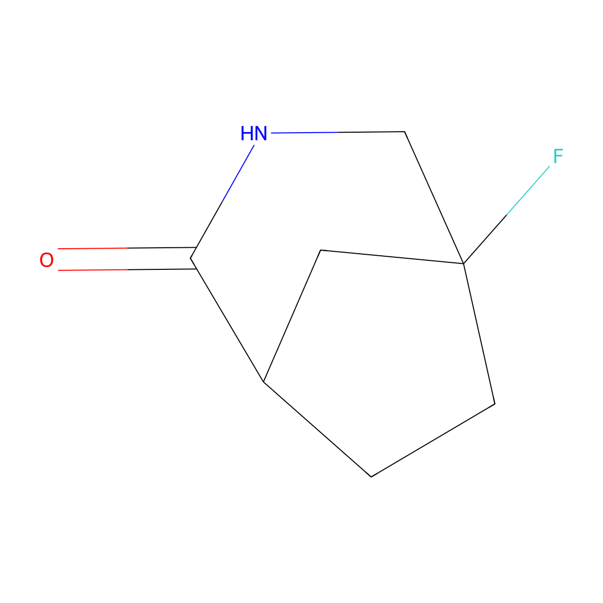 5-Fluoro-3-azabicyclo[3.2.1]octan-2-one molecular structure, CAS 2375273-58-6