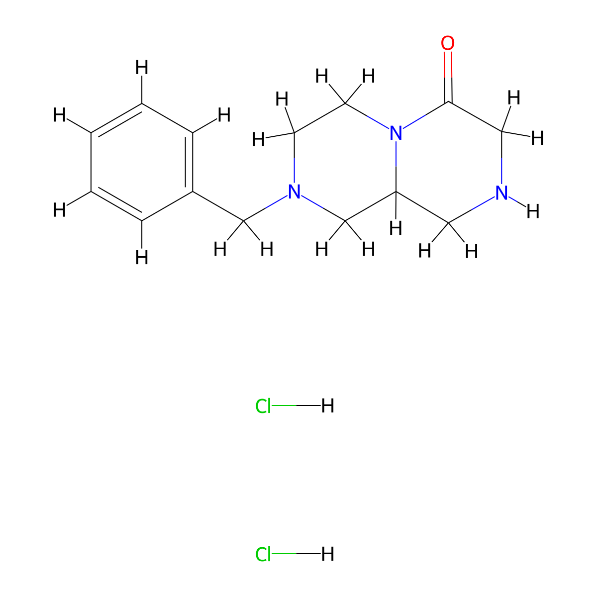 8-benzyl-octahydro-1H-pyrazino[1,2-a]piperazin-4-onedihydrochloride molecular structure, CAS 2375273-60-0
