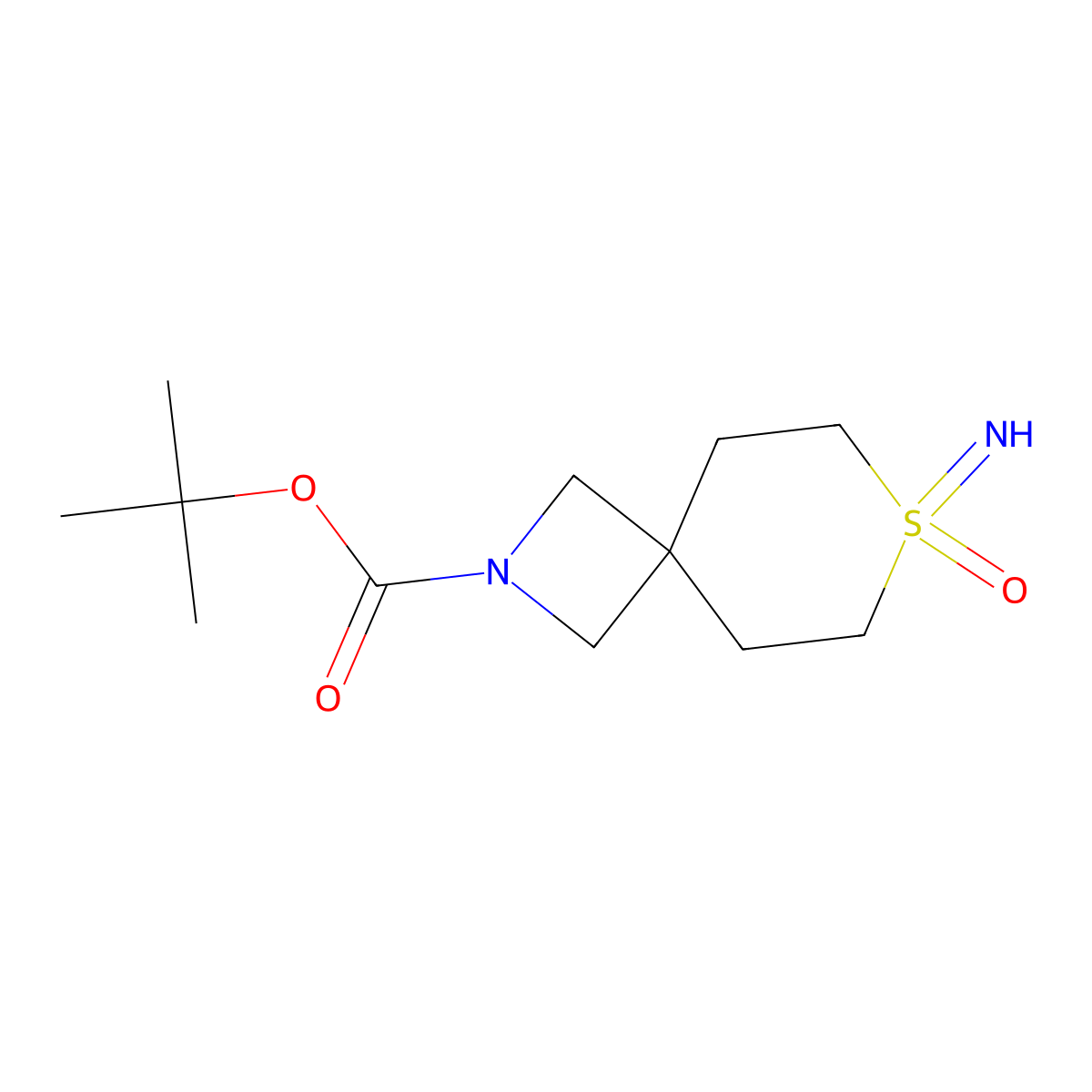 Tert-butyl 7-imino-7-oxo-7lambda6-thia-2-azaspiro[3.5]nonane-2-carboxylate molecular structure, CAS 2375273-70-2