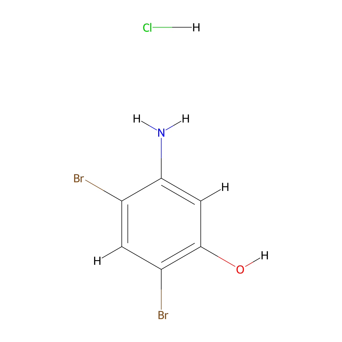 5-Amino-2,4-dibromophenol hydrochloride molecular structure, CAS 2375273-78-0