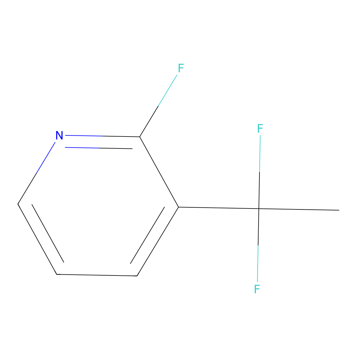 3-(1,1-Difluoroethyl)-2-fluoropyridine molecular structure, CAS 2375273-84-8