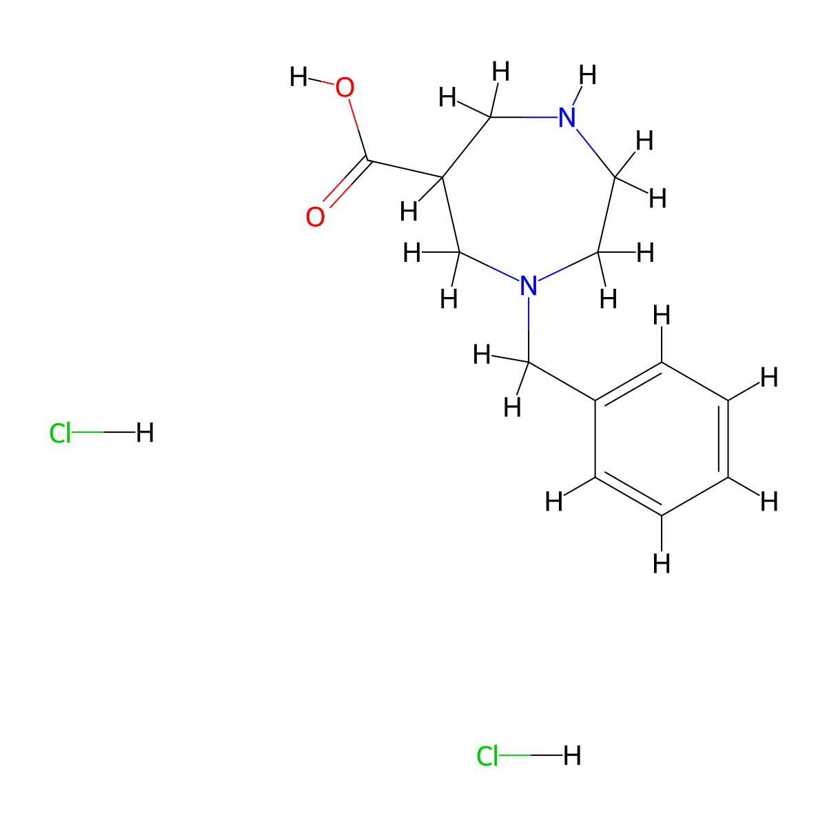 1-Benzyl-1,4-diazepane-6-carboxylic acid dihydrochloride molecular structure, CAS 2375273-86-0