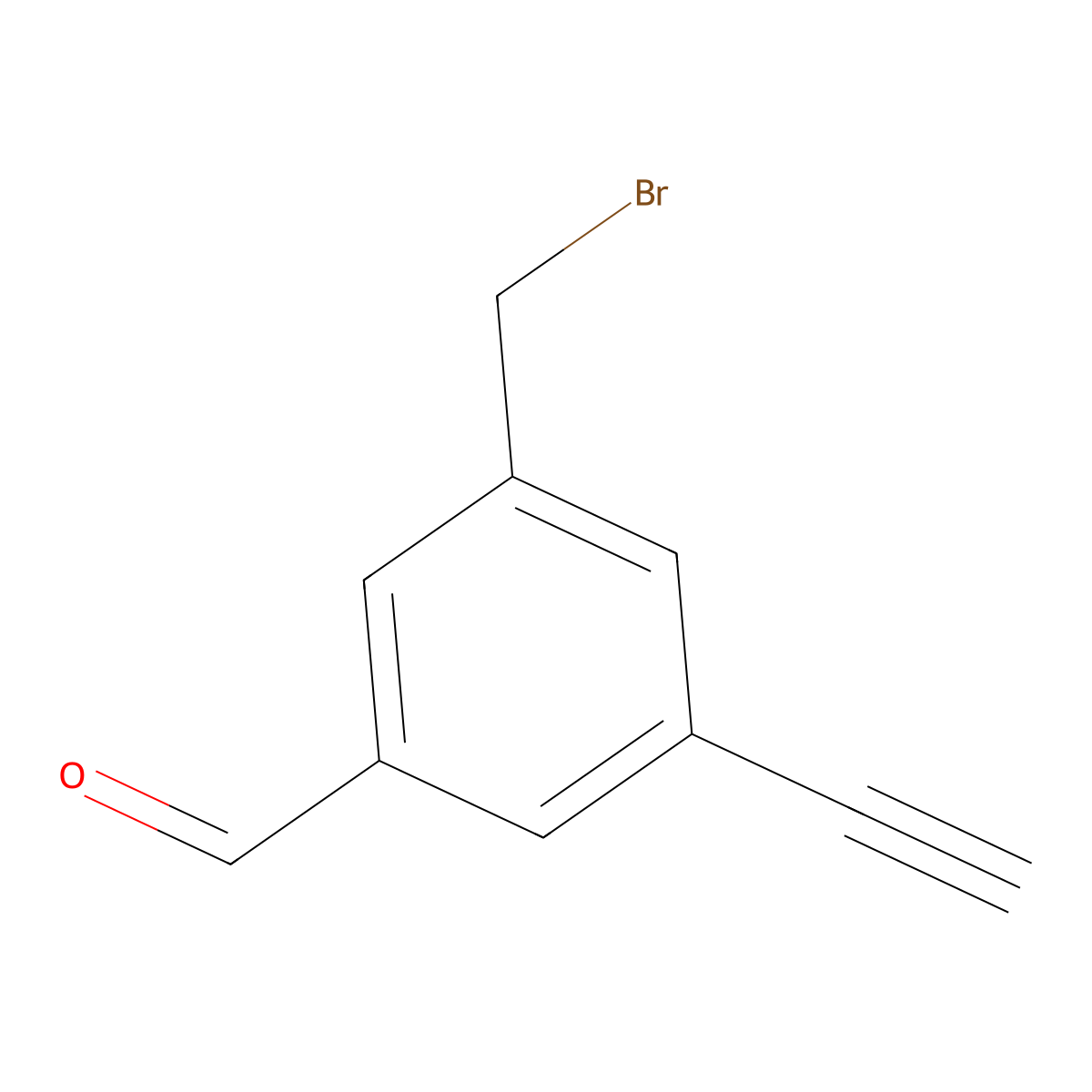 3-(Bromomethyl)-5-ethynylbenzaldehyde molecular structure, CAS 2375273-91-7