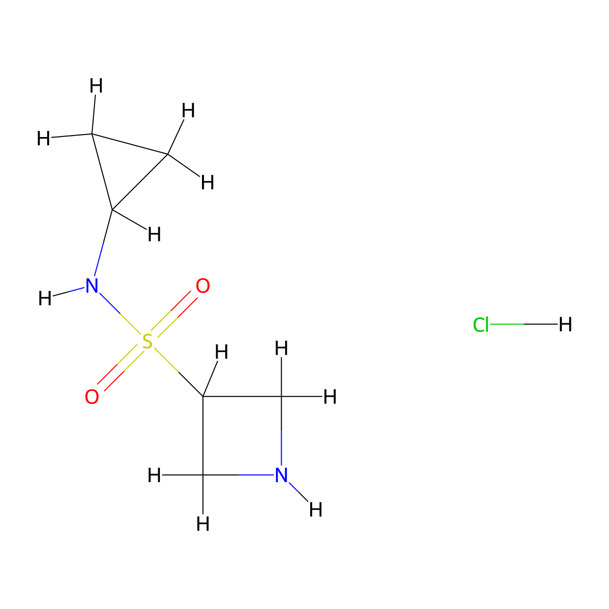 N-cyclopropylazetidine-3-sulfonamide hydrochloride molecular structure, CAS 2375273-95-1