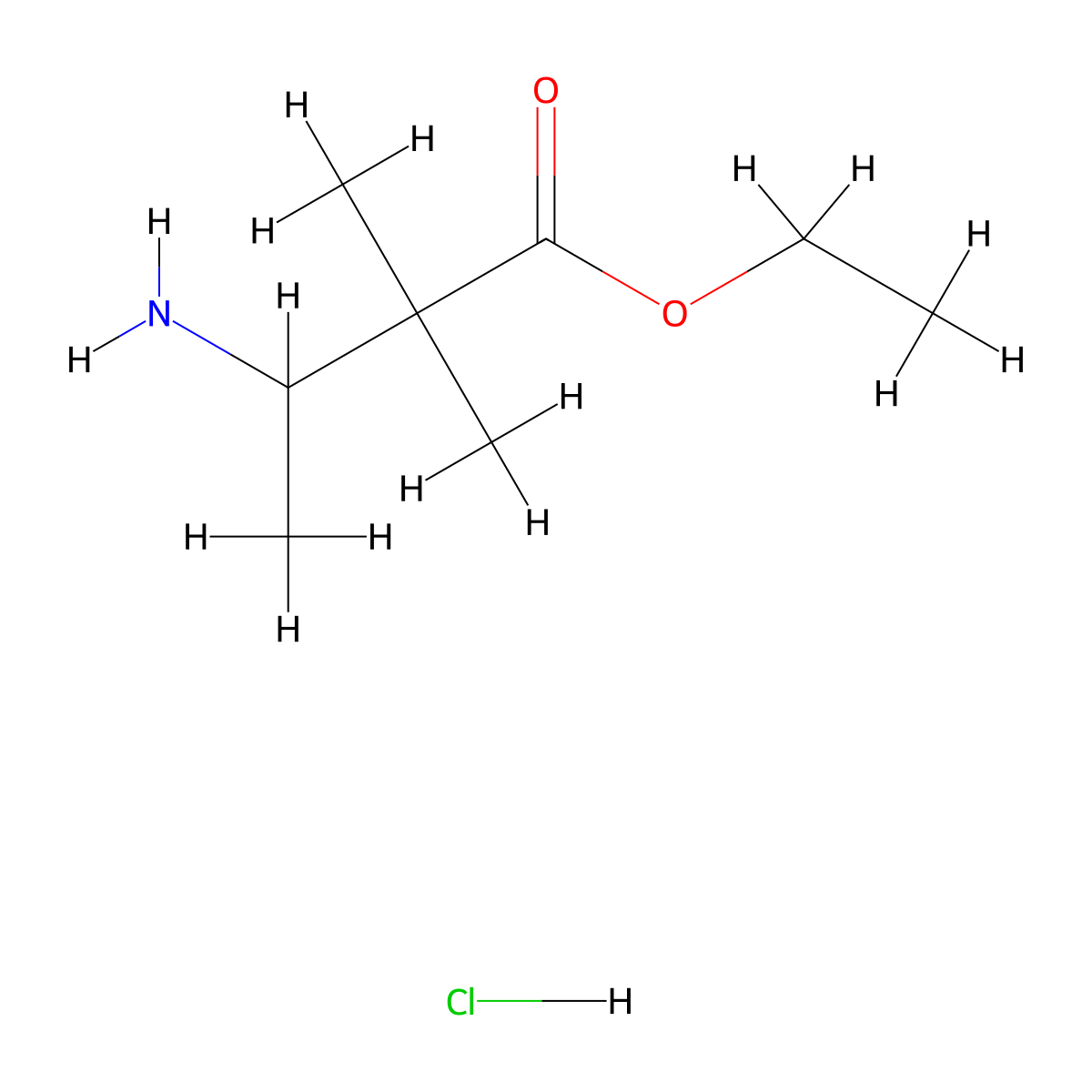 Ethyl 3-amino-2,2-dimethylbutanoate hydrochloride molecular structure, CAS 2375274-07-8