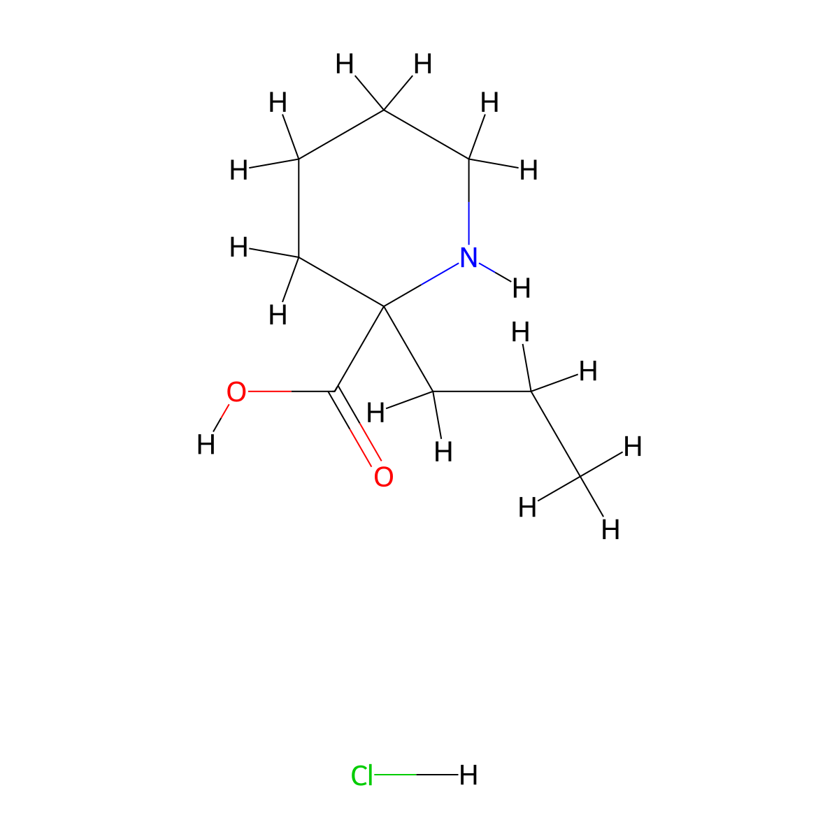 2-Propylpiperidine-2-carboxylic acid hydrochloride molecular structure, CAS 2375274-09-0