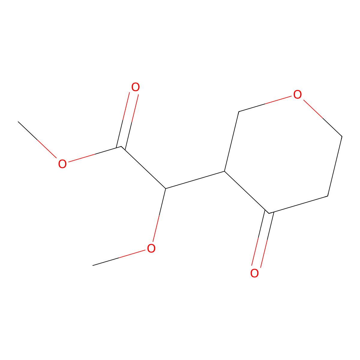 Methyl 2-methoxy-2-(4-oxooxan-3-yl)acetate molecular structure, CAS 2375274-17-0